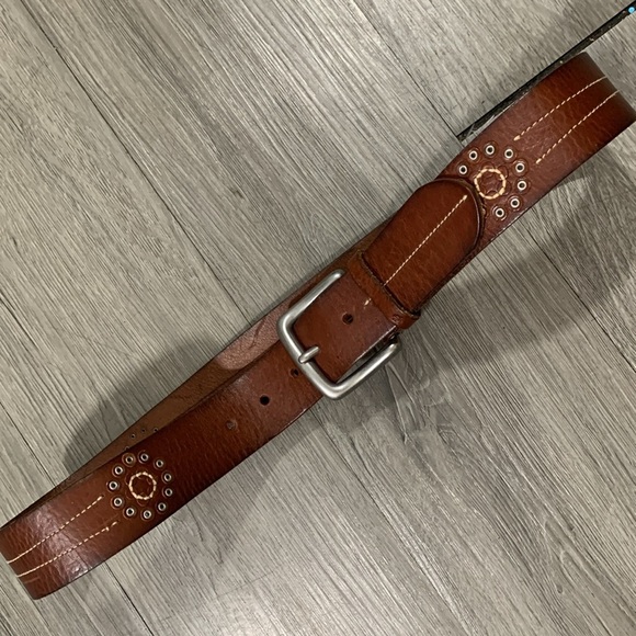 Lauren‎ Ralph Lauren Brown Leather Floral & Stud Vintage Belt size L main image 9